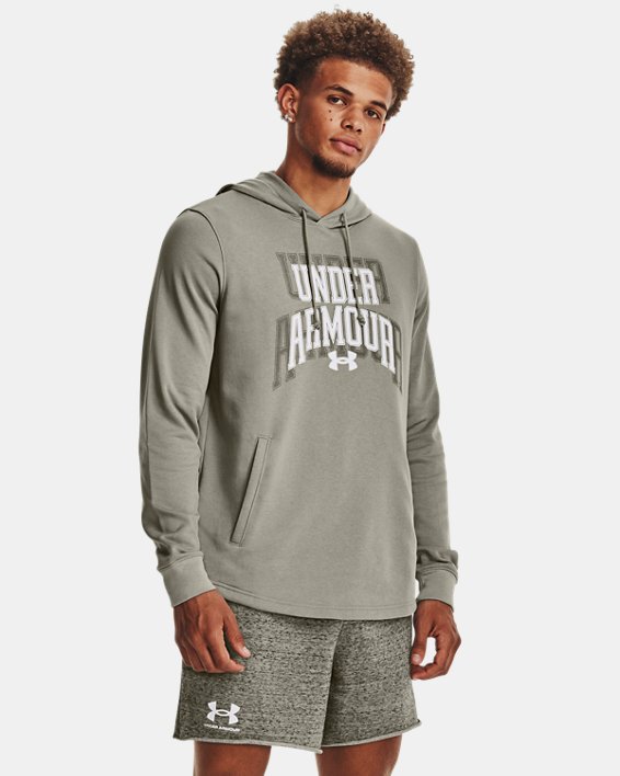 Men's UA Rival Terry Graphic Hoodie in Green image number 0